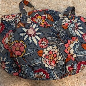 Vera Bradley Handbag Purse Hobo Double Strap Pocket Clean